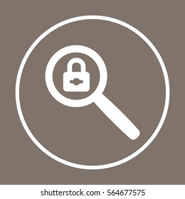 Lock  icon,vector.  Flat design.