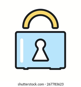 Lock icon.Vector illustration.