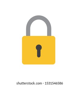 Lock icon,vector illustration. Flat design style. vector lock icon illustration isolated on White background, lock icon Eps10. lock icons graphic design vector symbols.