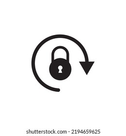 diseño del logotipo del símbolo de la ilustración del vector de bloqueo