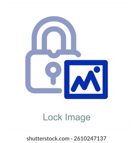Lock Image and safety icon concept