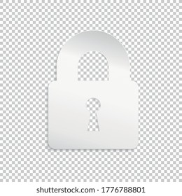Lock Infographic for Security, safe, privacy, big data Concept or other concept design on checked transparent background. Vector illustration. Eps 10 vector file.