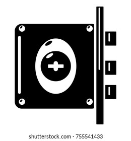 Lock interroom icon. Simple illustration of lock interroom vector icon for web