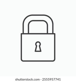 Lock isolated icon. vector illustration.
