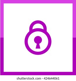 Lock isolated minimal single flat linear icon in black and white colors. Safe line vector icon for websites and mobile minimalistic flat design.