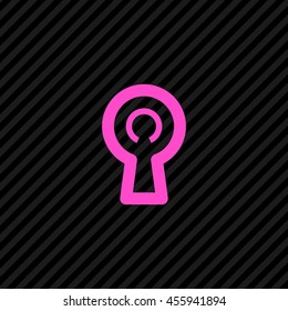Lock isolated minimal single flat linear icon. Keyhole line vector icon for websites and mobile minimalistic flat design