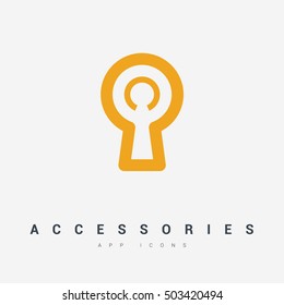 Lock isolated minimal single flat linear icon. Keyhole line vector icon for websites and mobile minimalistic flat design