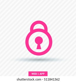 Lock isolated minimal single flat linear icon in black and white colors. Safe line vector icon for websites and mobile minimalistic flat design.