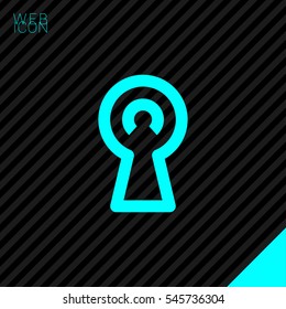 Lock isolated minimal single flat linear icon. Keyhole line vector icon for websites and mobile minimalistic flat design