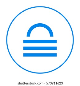 Lock isolated minimal single flat icon. Protect line vector icon for websites and mobile minimalist flat design.
