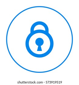 Lock isolated minimal single flat linear icon in black and white colors. Safe line vector icon for websites and mobile minimalistic flat design.