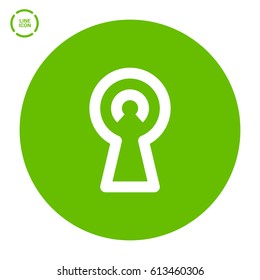 Lock isolated minimal single flat linear icon. Keyhole line vector icon for websites and mobile minimalistic flat design