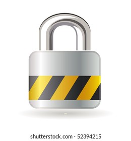 Lock isolated on white background