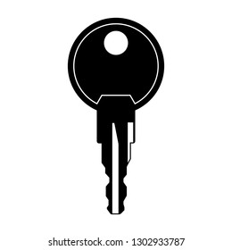 lock key black silhouette isolated on white background variant 4
