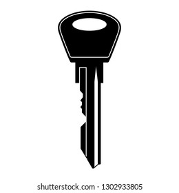 lock key black silhouette isolated on white background variant 2