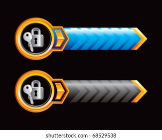Schlüssel-Blau- und schwarze Pfeile