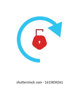 lock or key, close button icon, vector.