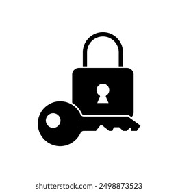 Icono de línea de concepto de bloqueo y llave. Ilustración de elemento simple. diseño de símbolo de contorno de concepto de cerradura y llave.