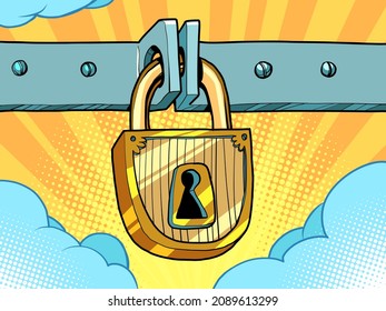 the lock and key to heaven of paradise, a religious concept of death and resurrection