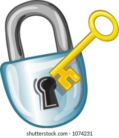 Lock and key icon
