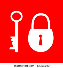 Lock and key icon