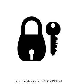 lock and key icon. Elements of real estate transactions icon for concept and web apps. Illustration  icon for website design and development, app development. Premium icon on white background
