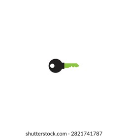 Lock Key Icon for Property Security, Access, and Unlock Symbol.