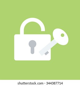 Lock and key icon. Security icon.