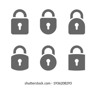 lock and key icon set