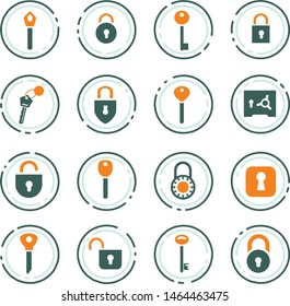 Lock and Key icon set for web sites and user interface