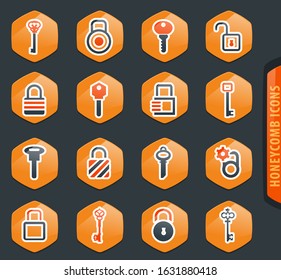 Lock and Key icon set for web sites and user interface