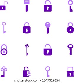 Lock and Key icon set for web sites and user interface