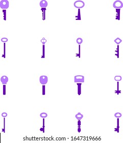 Lock and Key icon set for web sites and user interface