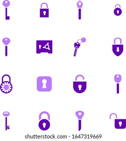 Lock and Key icon set for web sites and user interface