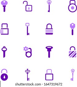 Lock and Key icon set for web sites and user interface