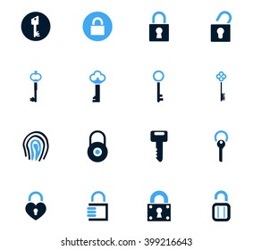 Lock and Key icon set for web sites and user interface