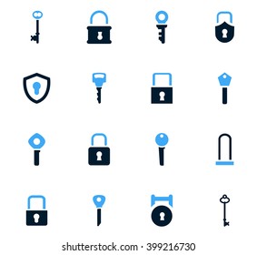 Lock and Key icon set for web sites and user interface