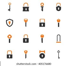 Lock and Key icon set for web sites and user interface