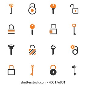Lock and Key icon set for web sites and user interface