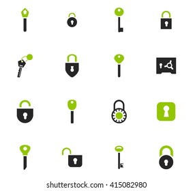 Lock and Key icon set for web sites and user interface