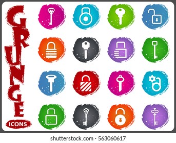 Lock and Key icon set for web sites and user interface