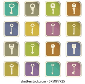 Lock and Key icon set for web sites and user interface