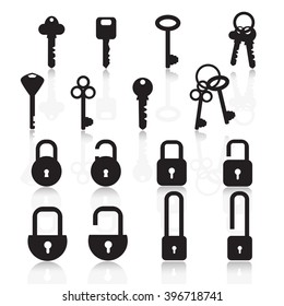 lock and key icon vector
