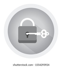 Lock and key. lock with key. Key lock icon. Vector lock icon key. Black and white icon