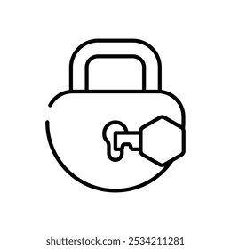Lock and Key icons set five different style vector stock illustration
