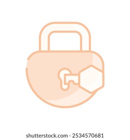 Os ícones de bloqueio e chave definem cinco ilustrações de estoque de vetor de estilo diferente