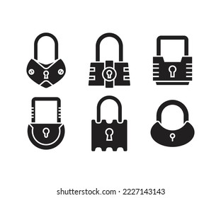 lock and key icons  vector illustration