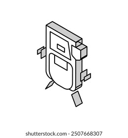 lock with key isometric icon vector. lock with key sign. isolated symbol illustration