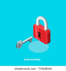 Lock And Key, Isometric Image