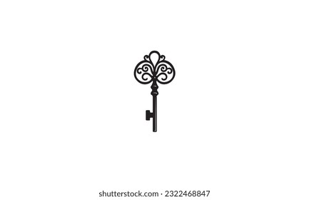 Icono de logotipo de lujo de la tecla de bloqueo